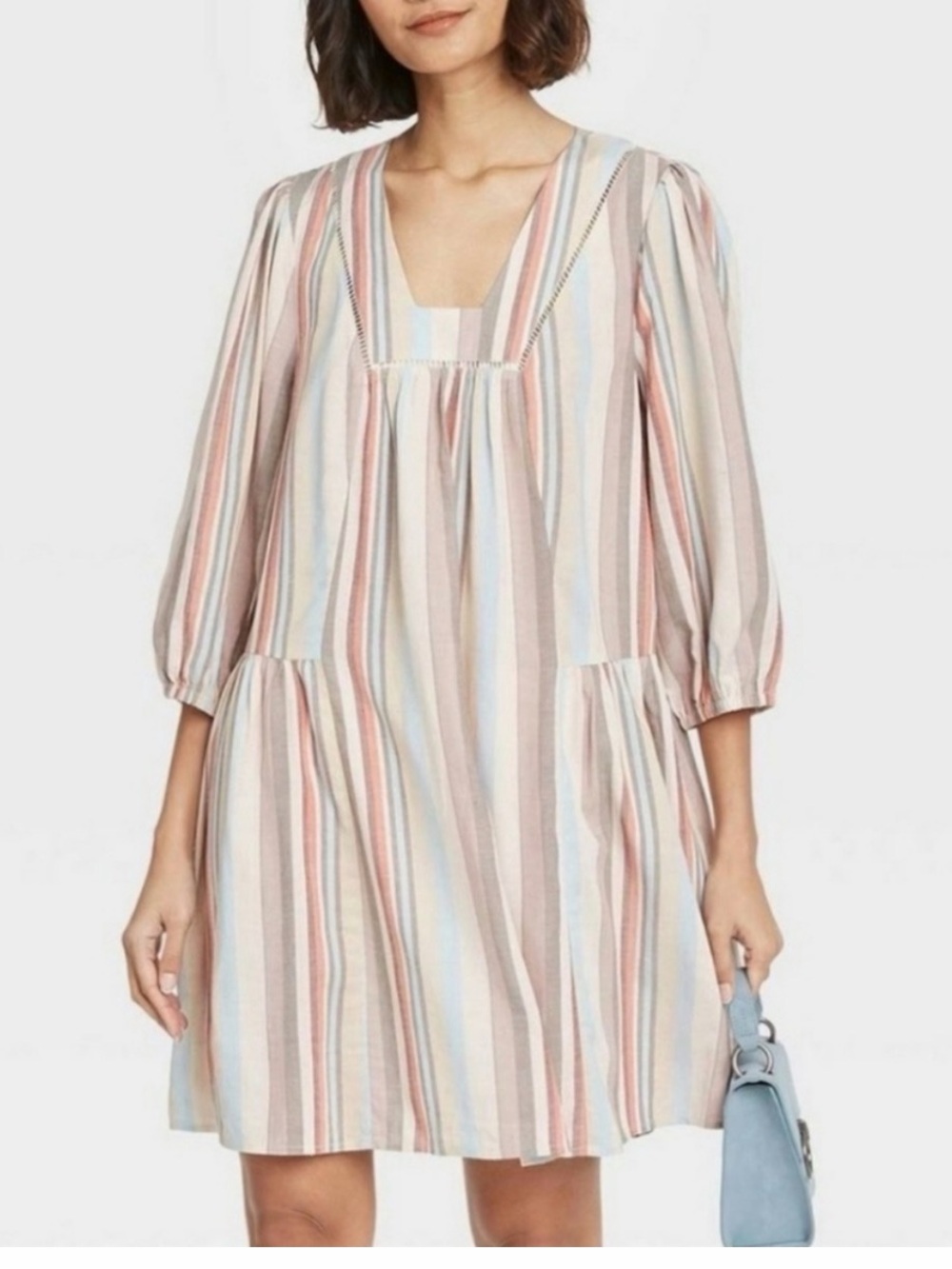 Target Knox Rose Striped Pastel Mini Dress in Multi-Color size small